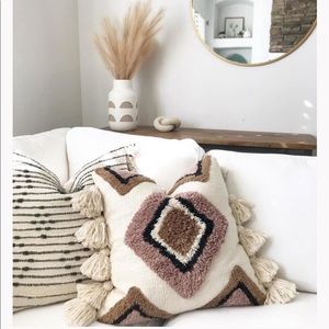 Light beige dusty pink throw pillowcases set of 2